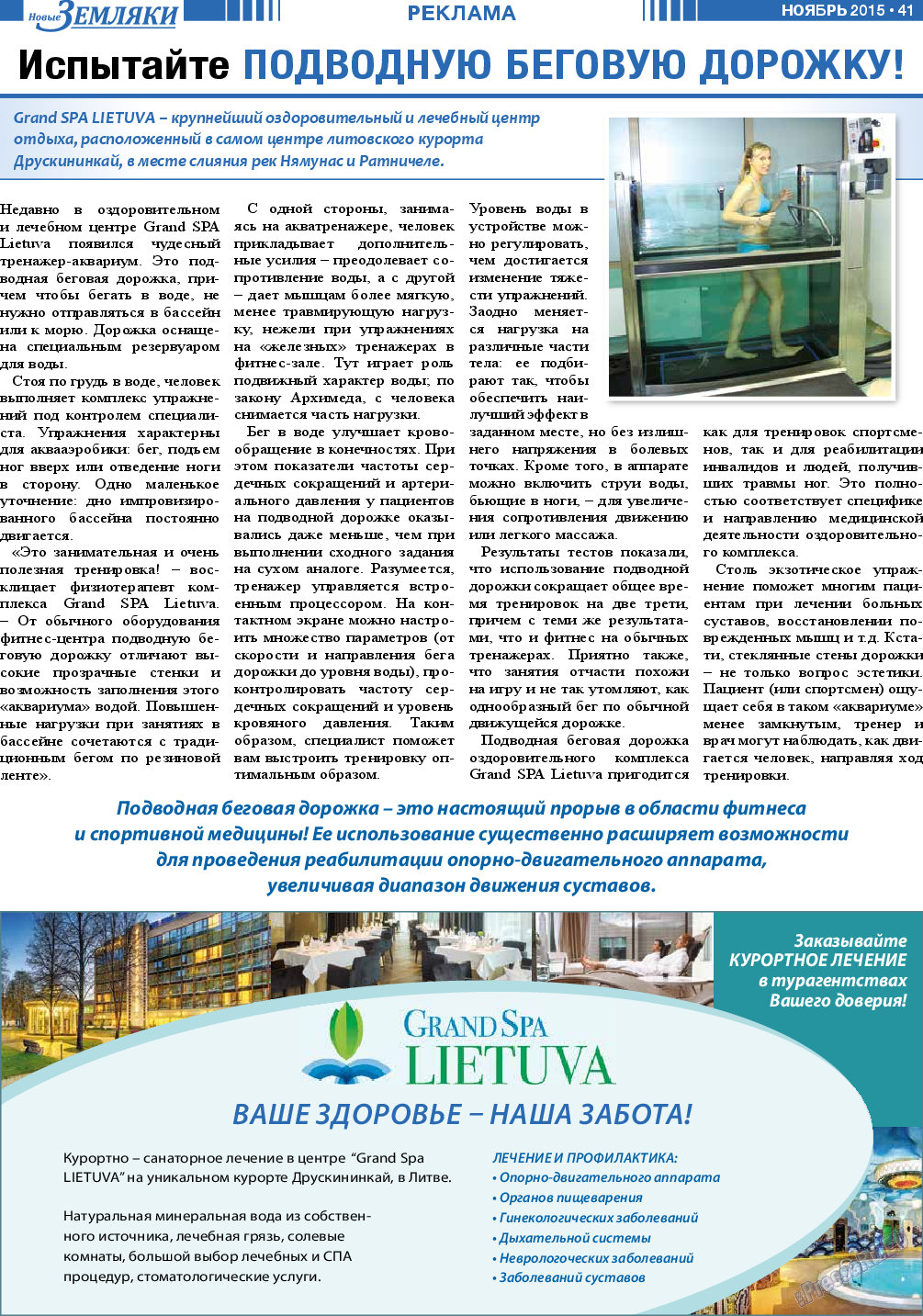 Новые Земляки, газета. 2015 №11 стр.41