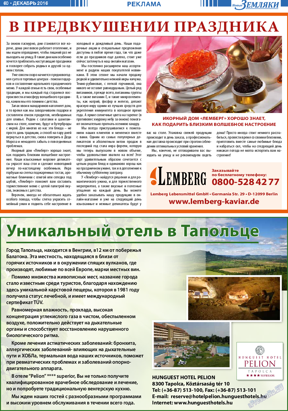 Новые Земляки, газета. 2016 №12 стр.60