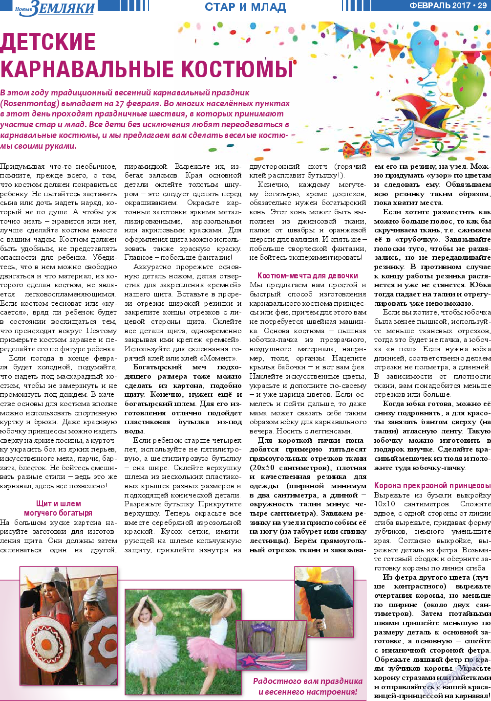 Новые Земляки, газета. 2017 №2 стр.29