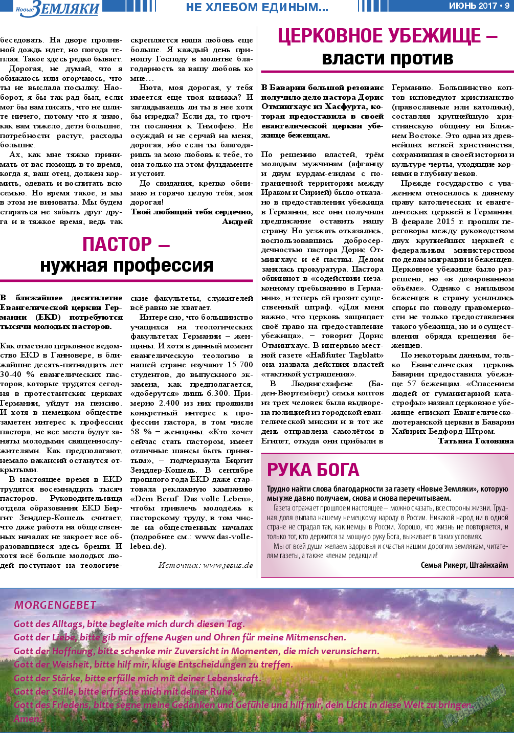 Новые Земляки, газета. 2017 №6 стр.9