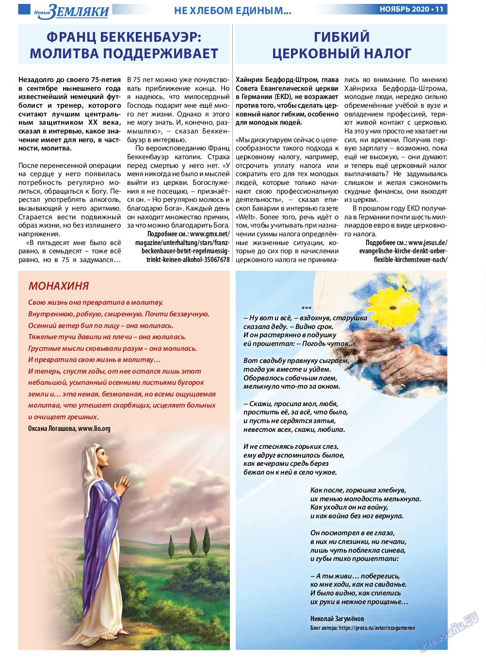 Новые Земляки, газета. 2020 №11 стр.11