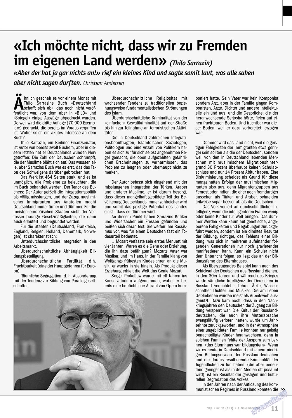 Ost-West Panorama (Zeitschrift). 2010 Jahr, Ausgabe 11, Seite 11