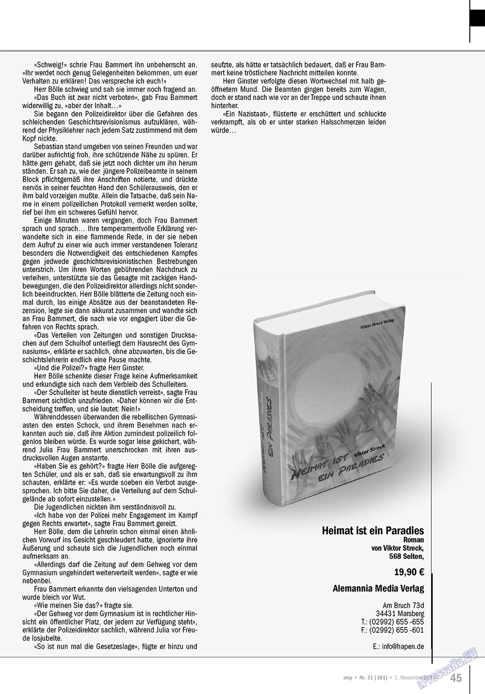 Ost-West Panorama (Zeitschrift). 2010 Jahr, Ausgabe 11, Seite 45
