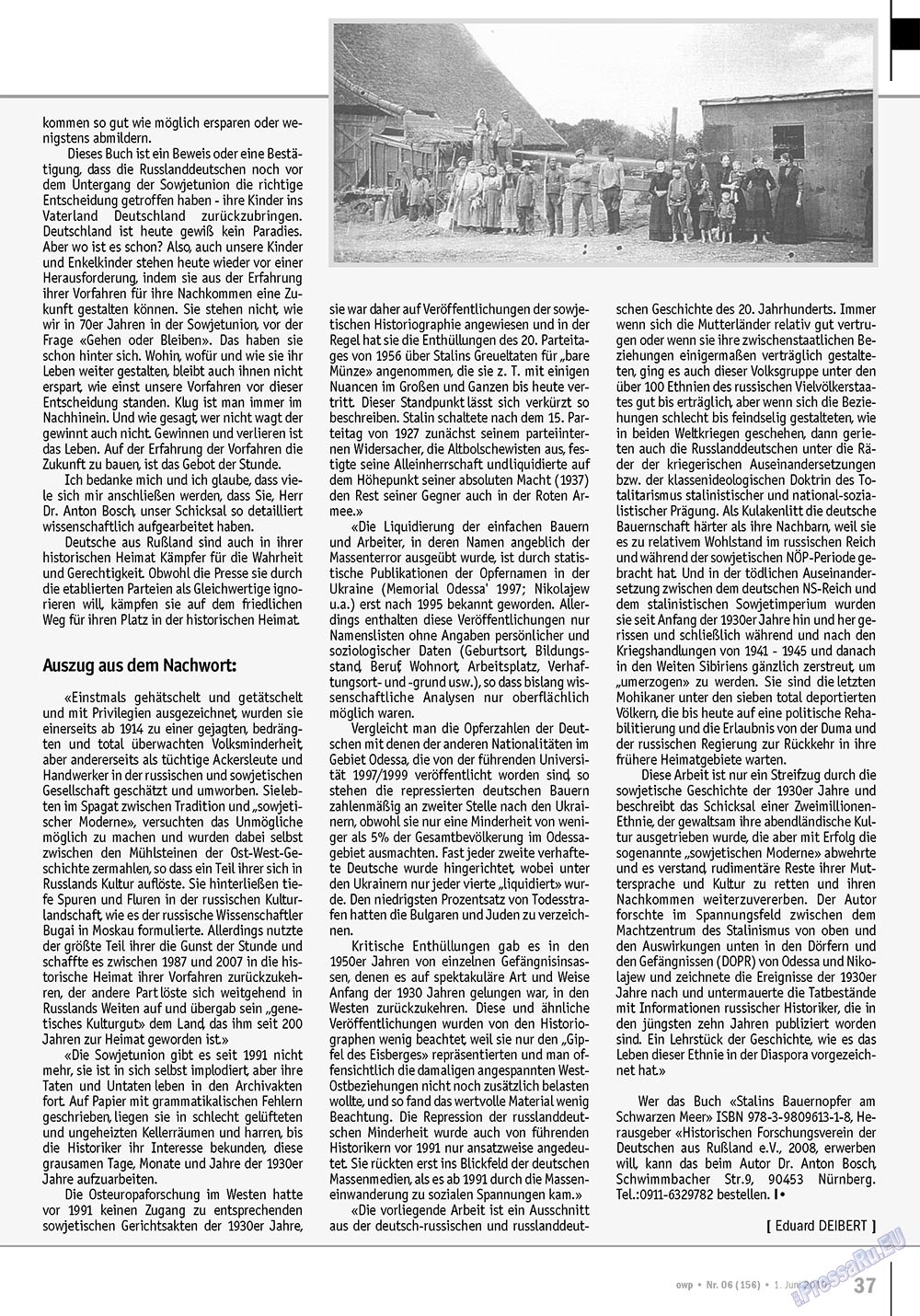 Ost-West Panorama (Zeitschrift). 2010 Jahr, Ausgabe 6, Seite 37