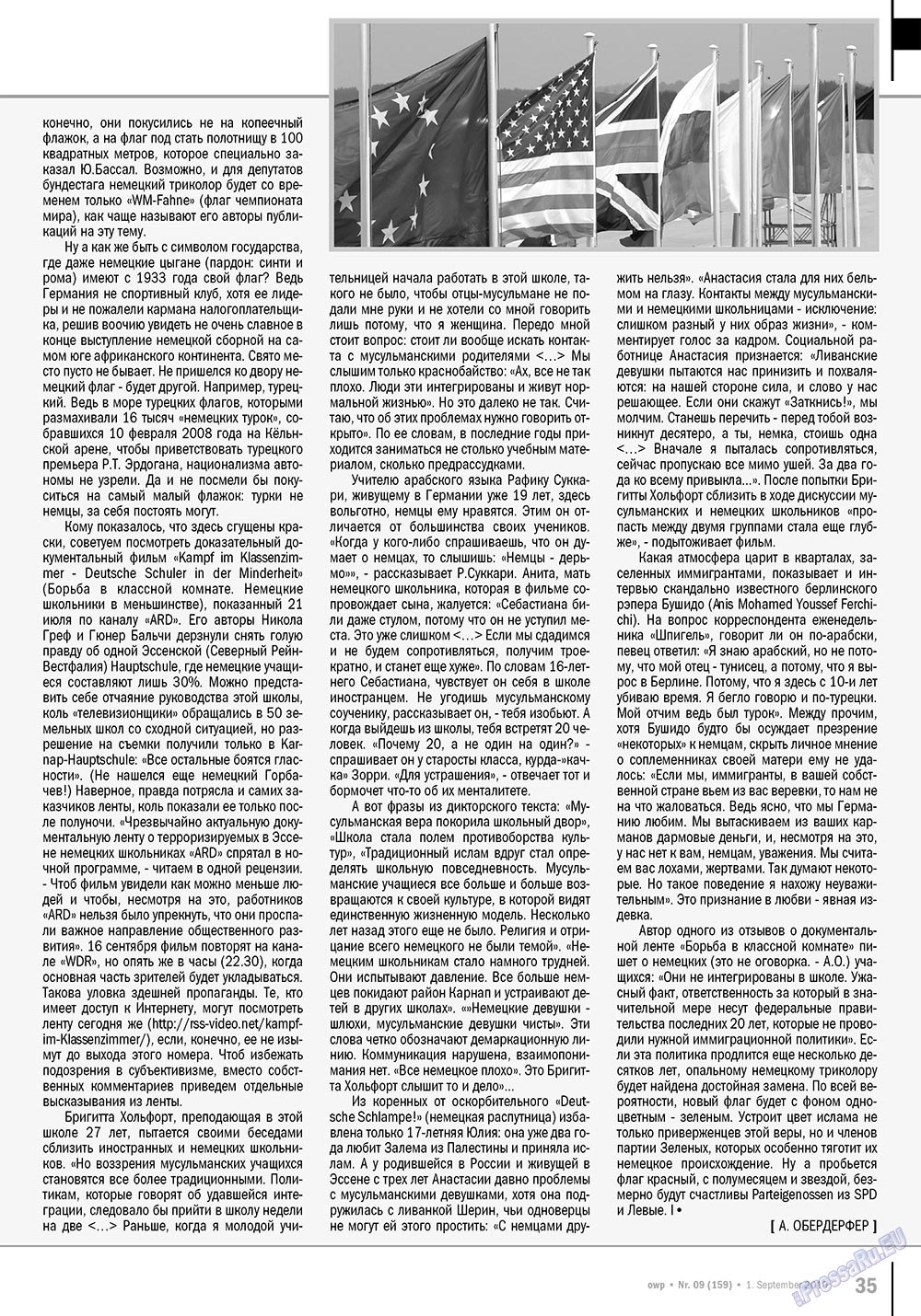Ost-West Panorama (Zeitschrift). 2010 Jahr, Ausgabe 9, Seite 35
