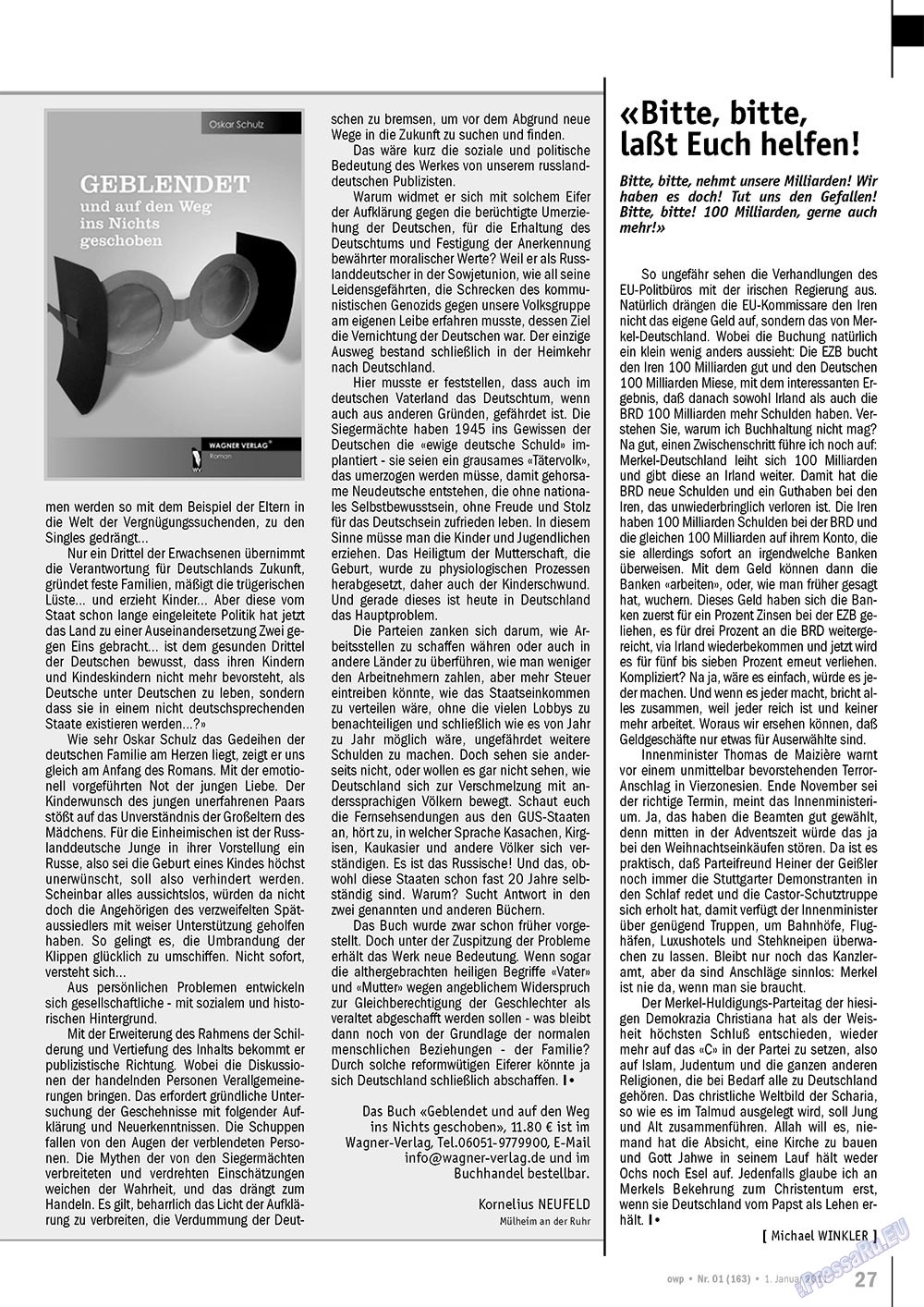 Ost-West Panorama (Zeitschrift). 2011 Jahr, Ausgabe 1, Seite 27