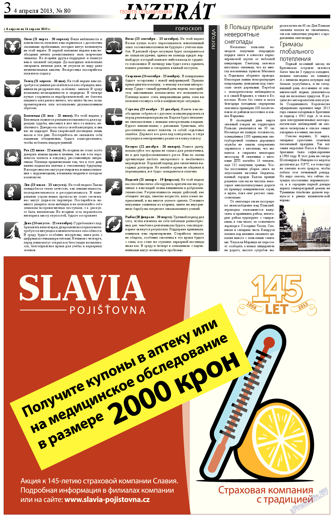 Пражский телеграф (газета). 2013 год, номер 13, стр. 16