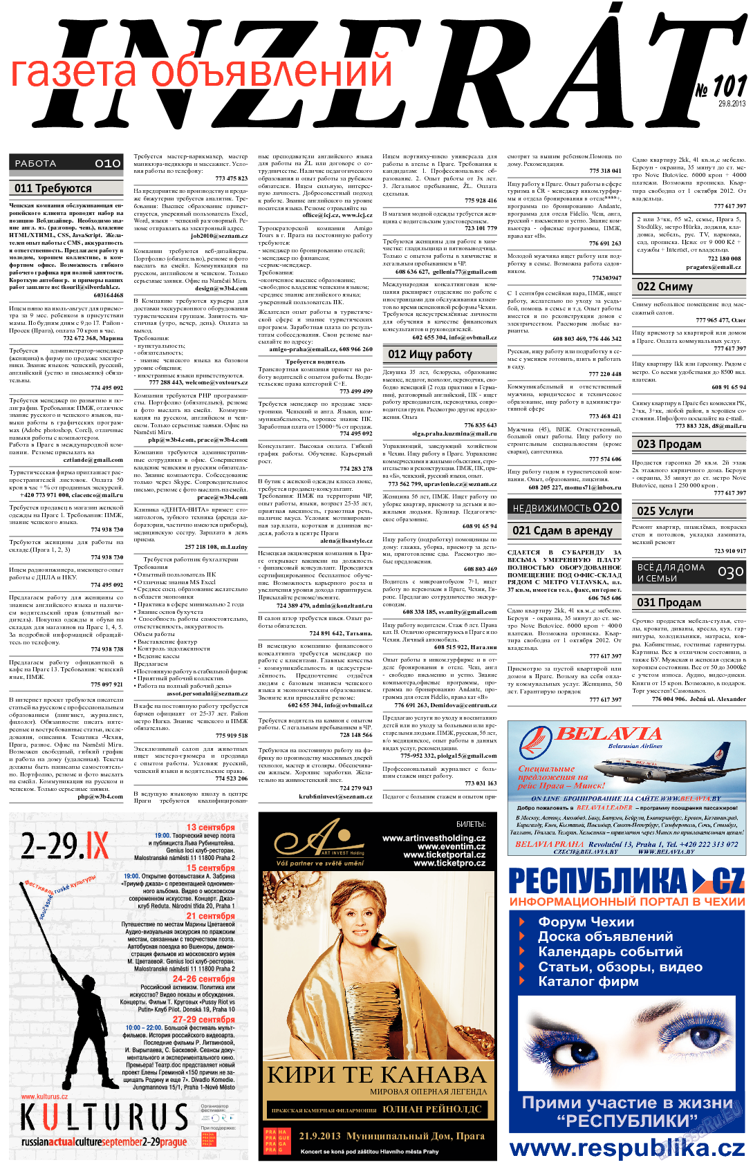 Пражский телеграф, газета. 2013 №34 стр.14