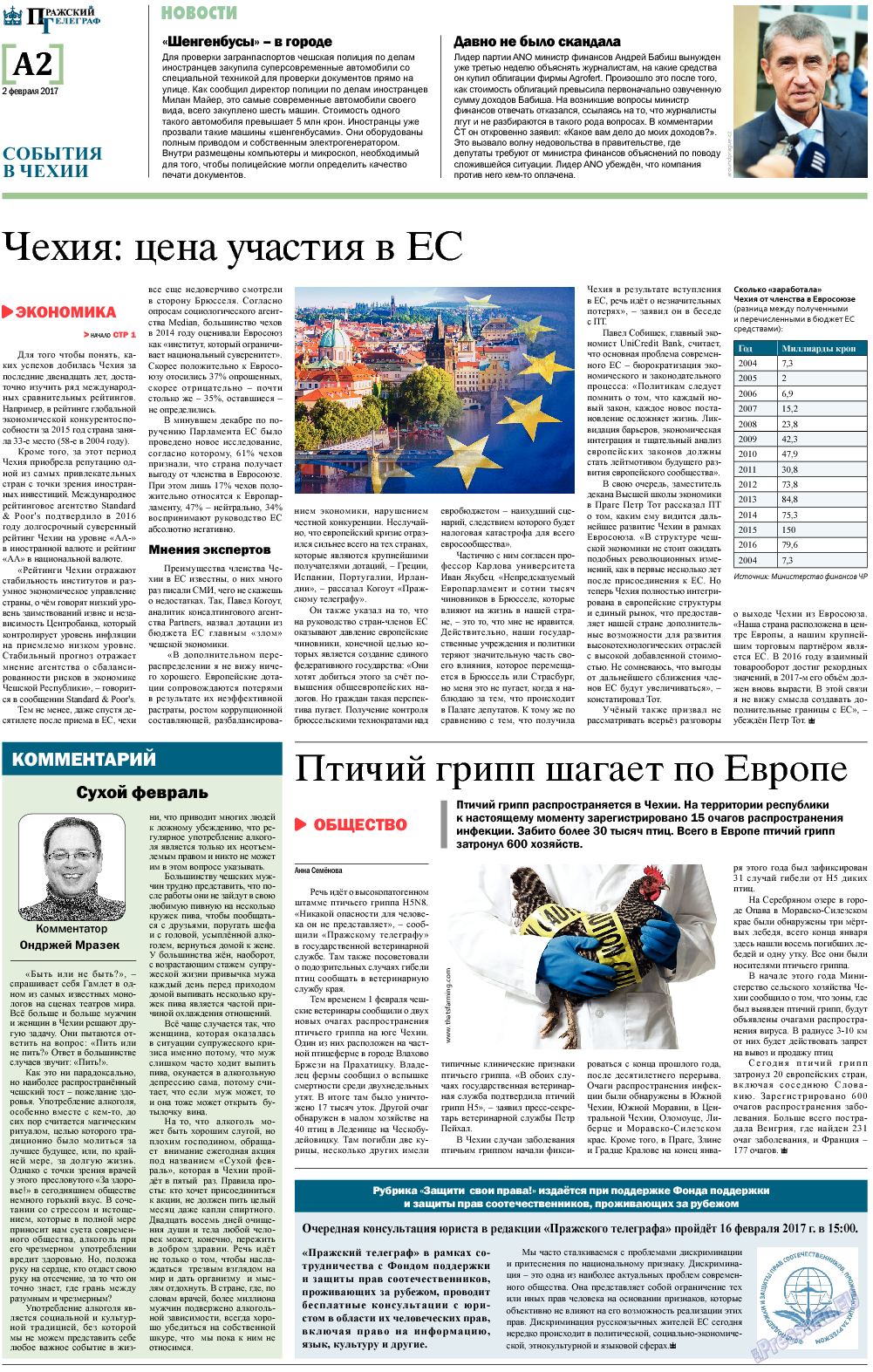 Пражский телеграф, газета. 2017 №5 стр.2