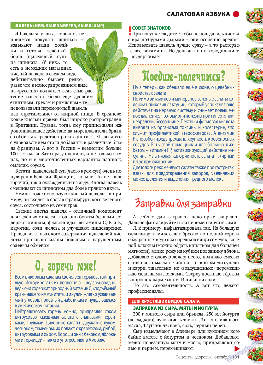 Рецепты здоровья, журнал. 2013 №10 стр.101