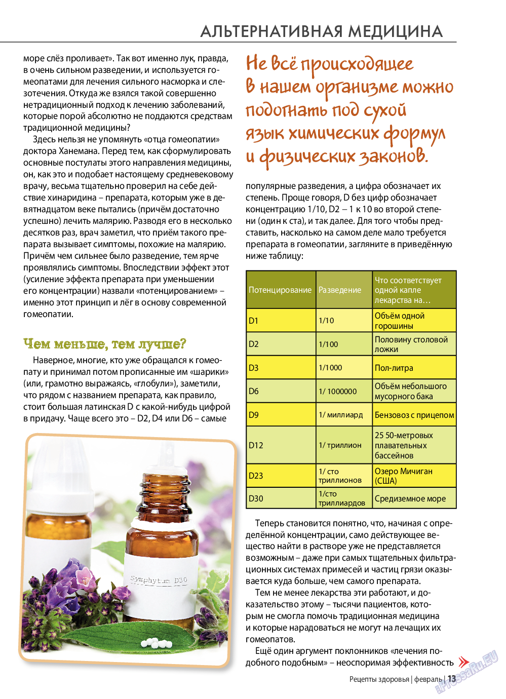 Рецепты здоровья, журнал. 2022 №153 стр.13