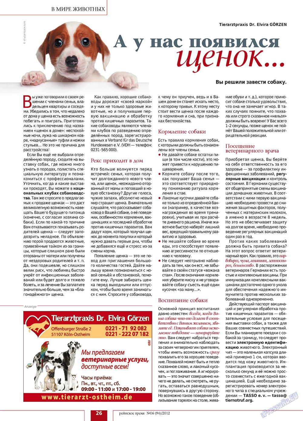 Rejnskoe vremja (Zeitschrift). 2012 Jahr, Ausgabe 6, Seite 26
