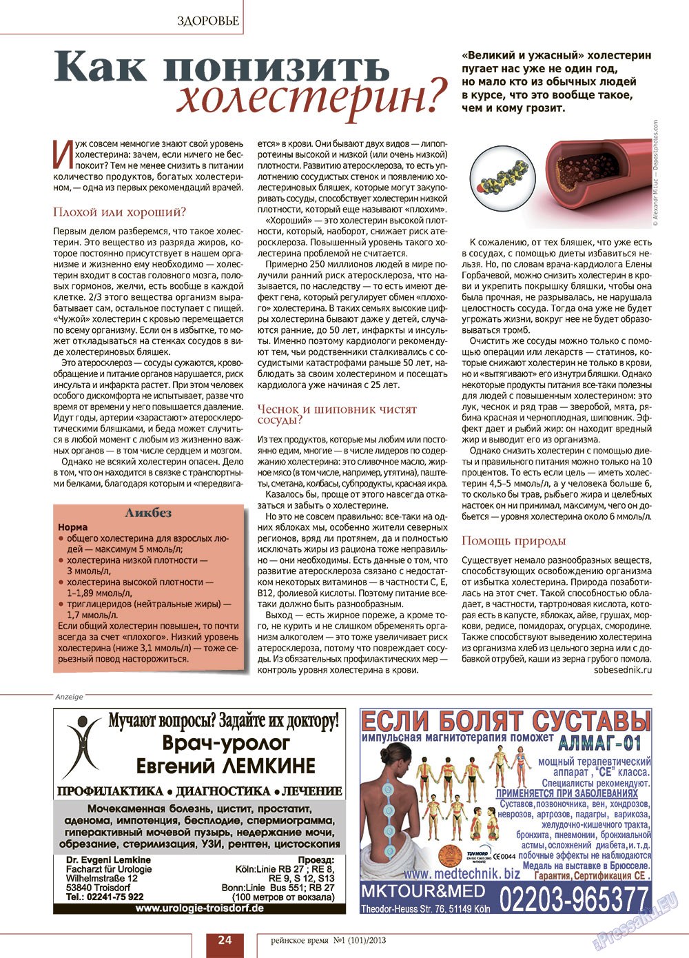 Rejnskoe vremja (Zeitschrift). 2013 Jahr, Ausgabe 1, Seite 24