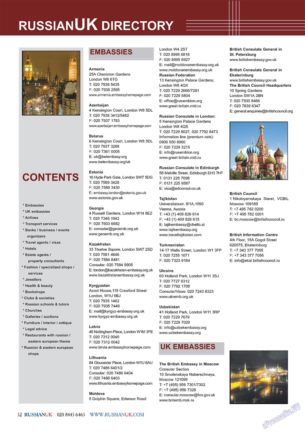 RussianUK (Zeitschrift). 2011 Jahr, Ausgabe 22, Seite 52