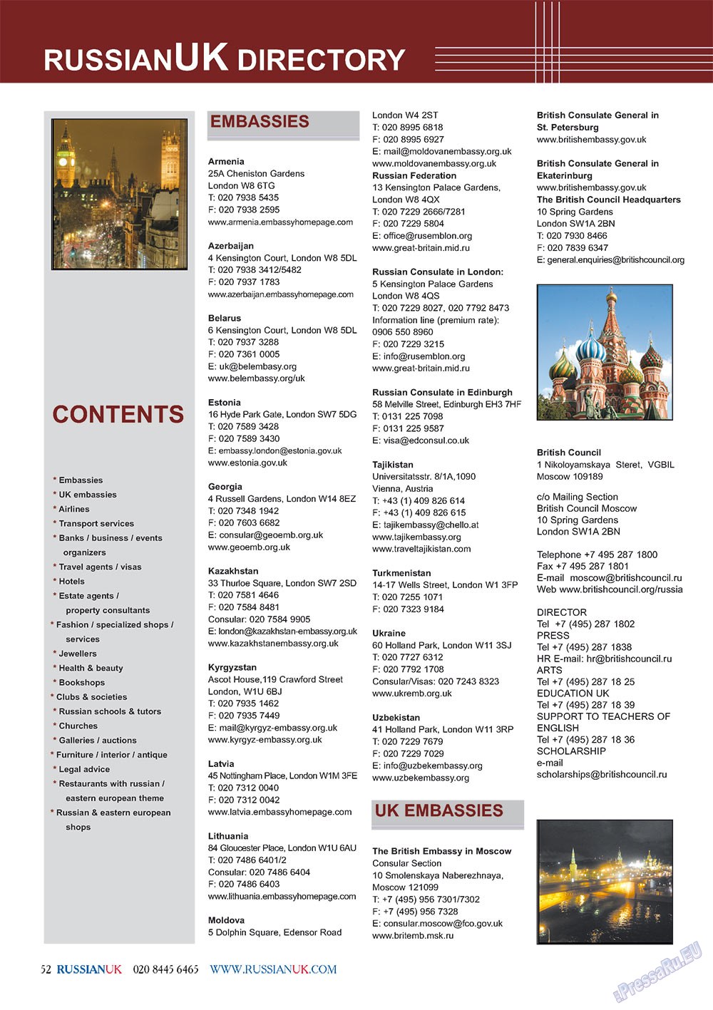 RussianUK (Zeitschrift). 2011 Jahr, Ausgabe 23, Seite 52
