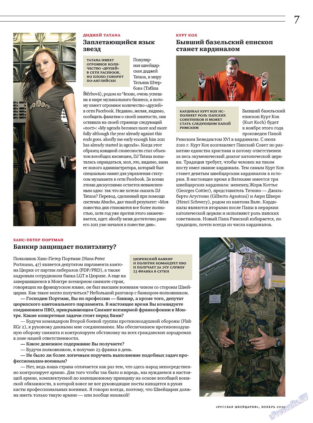 Russkaja Schweizaria (Zeitschrift). 2010 Jahr, Ausgabe 9, Seite 7