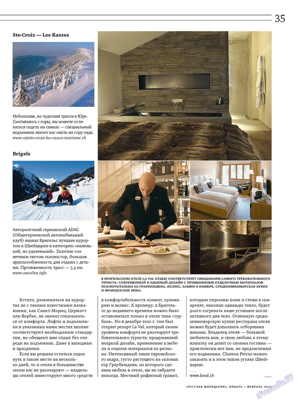 Russkaja Schweizaria (Zeitschrift). 2011 Jahr, Ausgabe 1, Seite 35