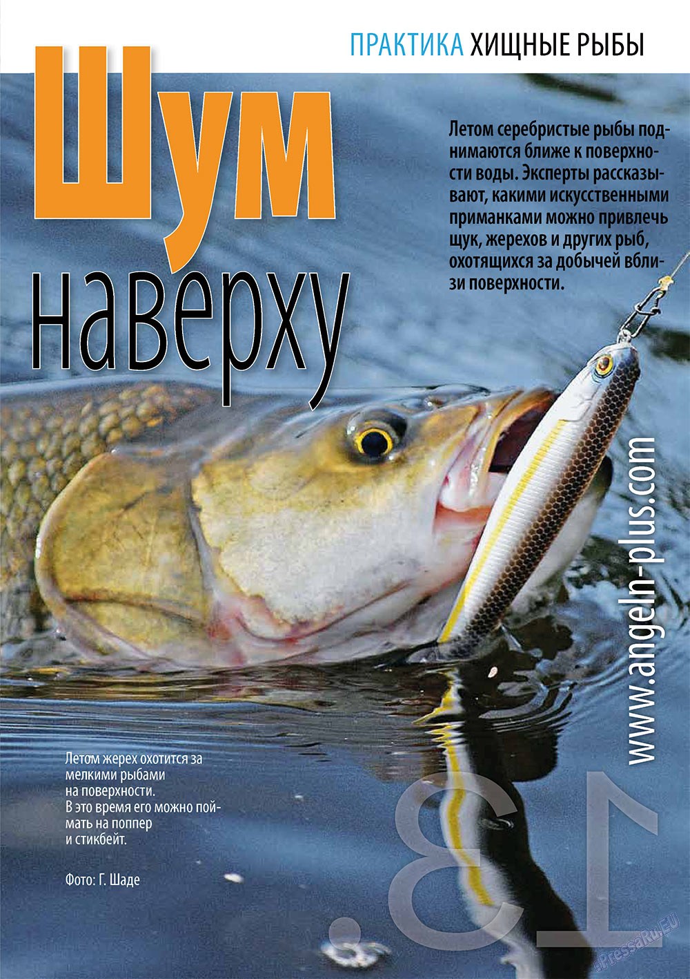 Рыбалка Plus, журнал. 2011 №8 стр.13