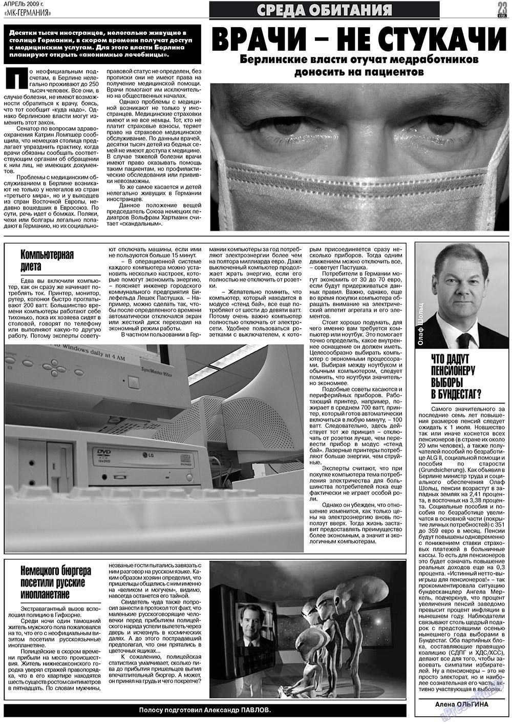 MK-Germany Landsleute (Zeitung). 2009 Jahr, Ausgabe 4, Seite 23