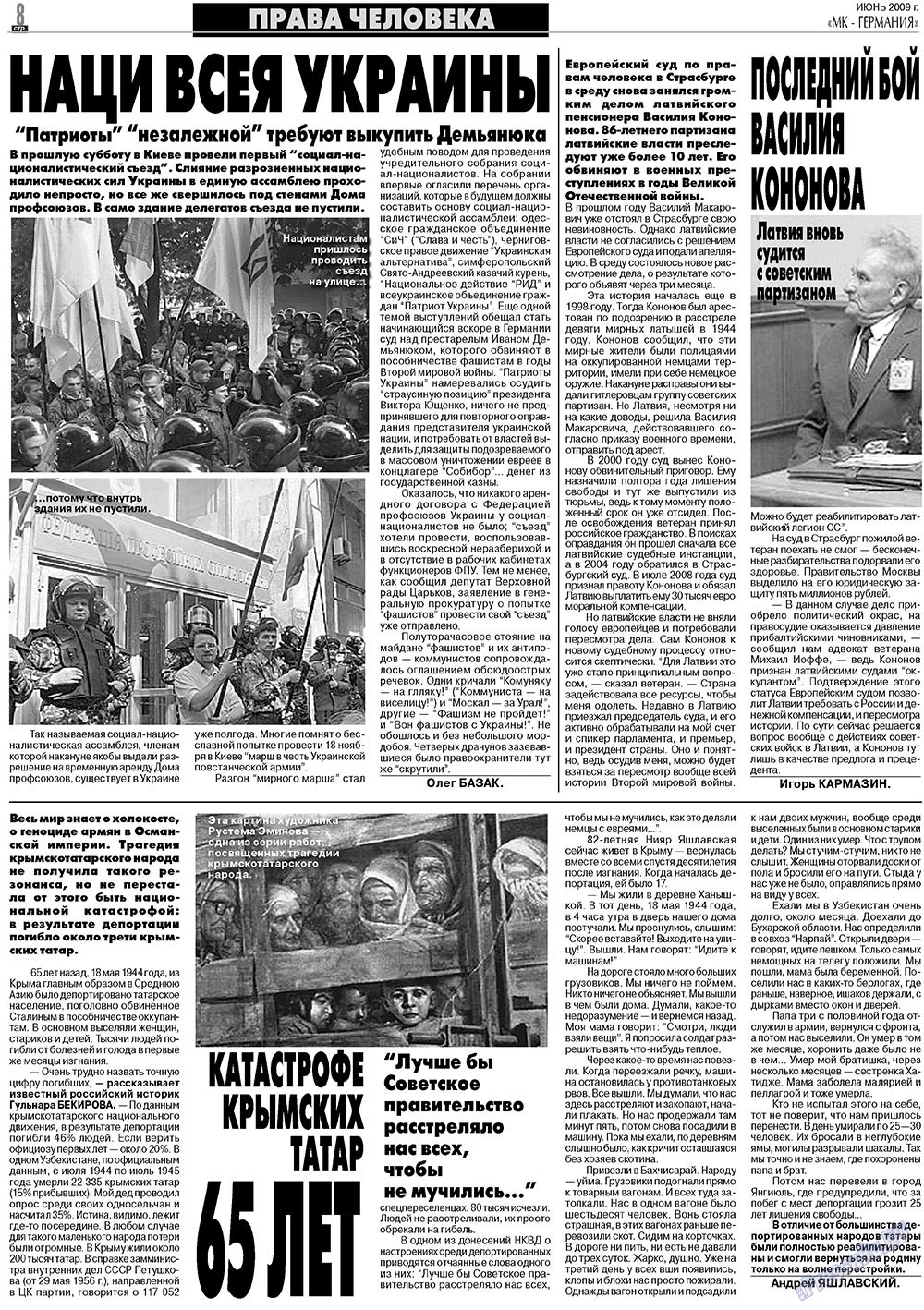 MK-Germany Landsleute (Zeitung). 2009 Jahr, Ausgabe 6, Seite 8