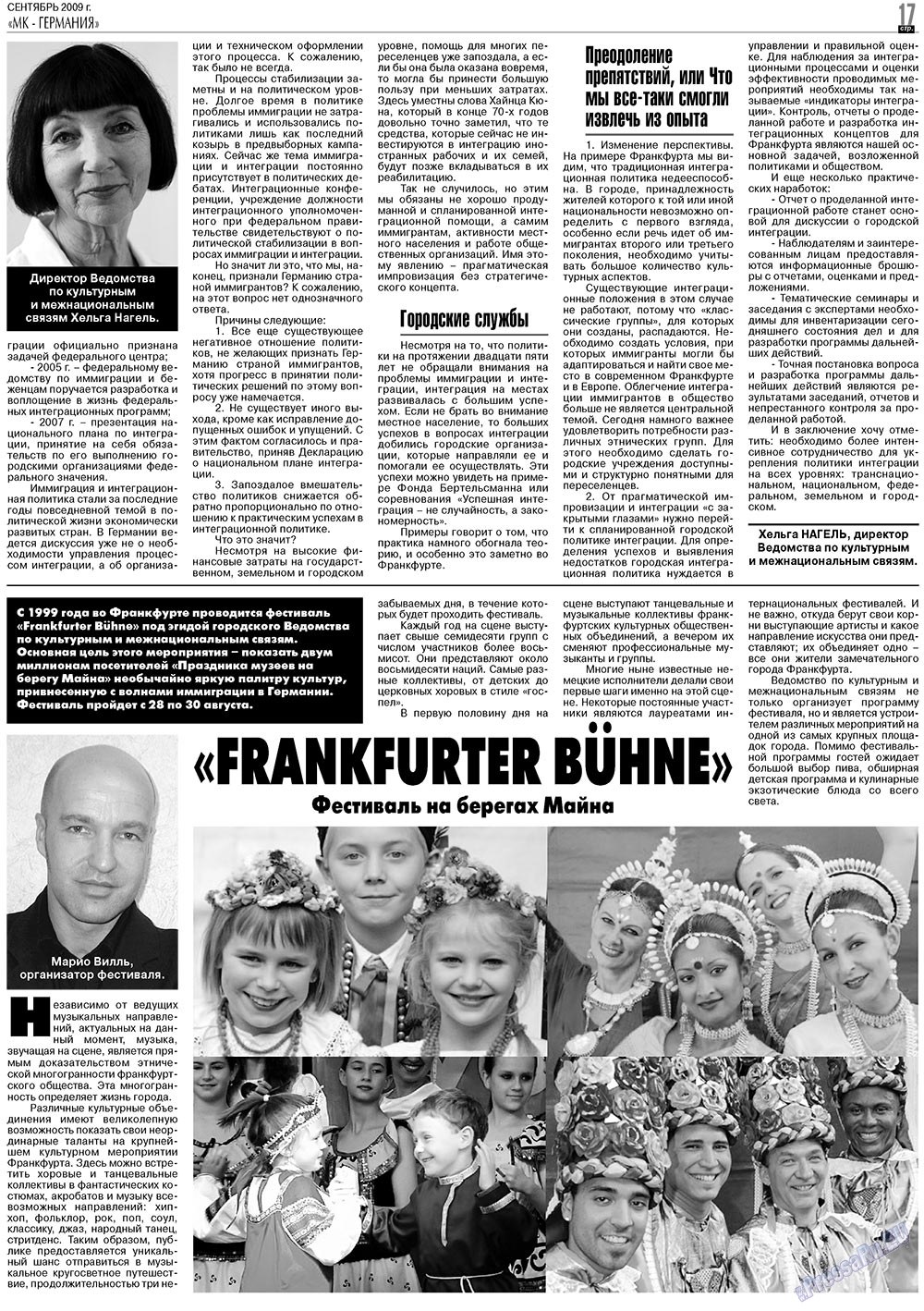MK-Germany Landsleute (Zeitung). 2009 Jahr, Ausgabe 9, Seite 17
