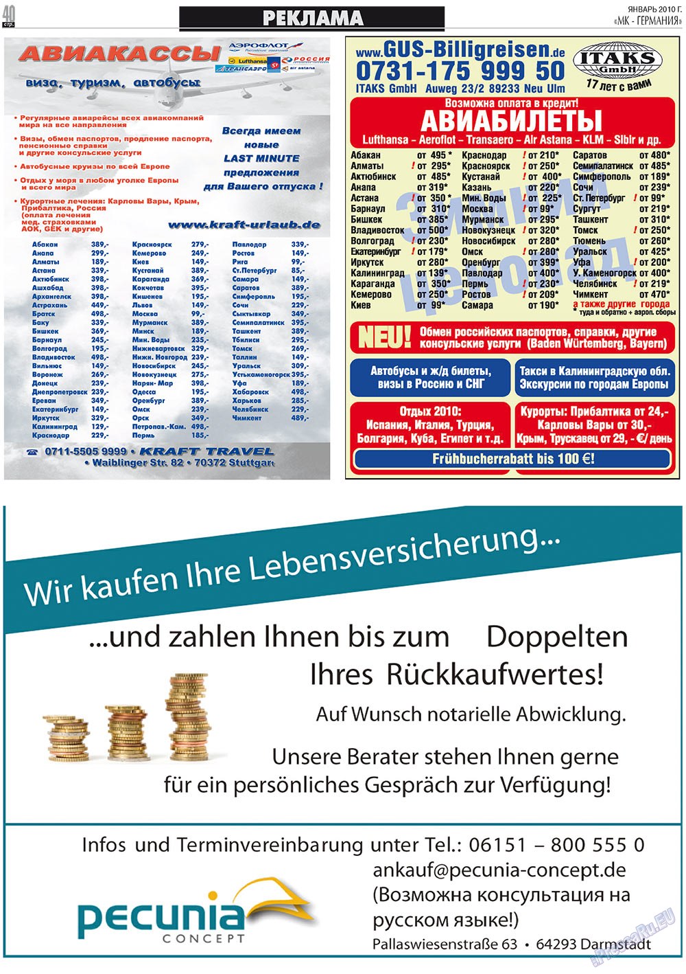 MK-Germany Landsleute (Zeitung). 2010 Jahr, Ausgabe 1, Seite 40