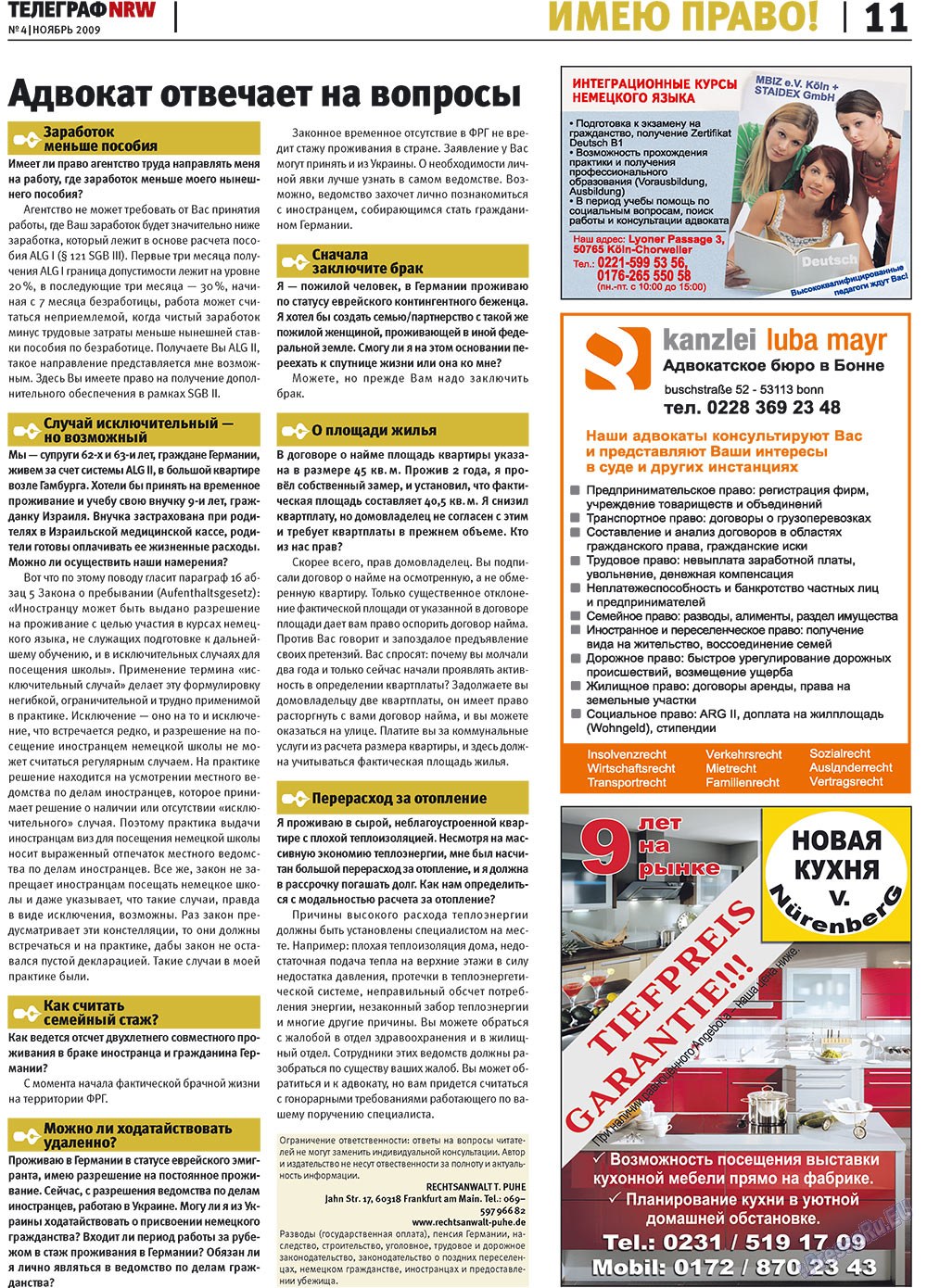 Telegraf NRW (Zeitung). 2009 Jahr, Ausgabe 4, Seite 11