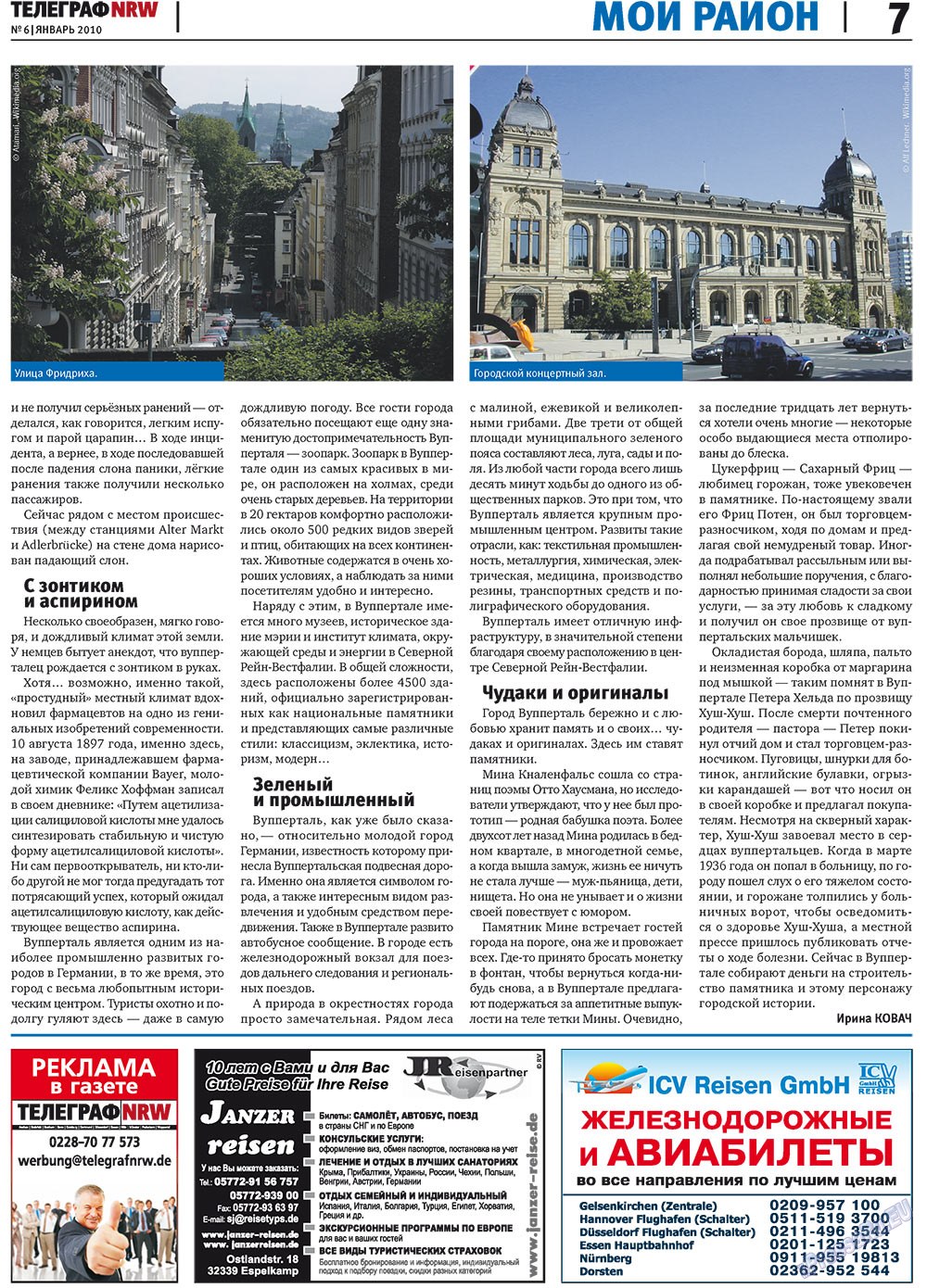 Телеграф NRW (газета). 2010 год, номер 1, стр. 7