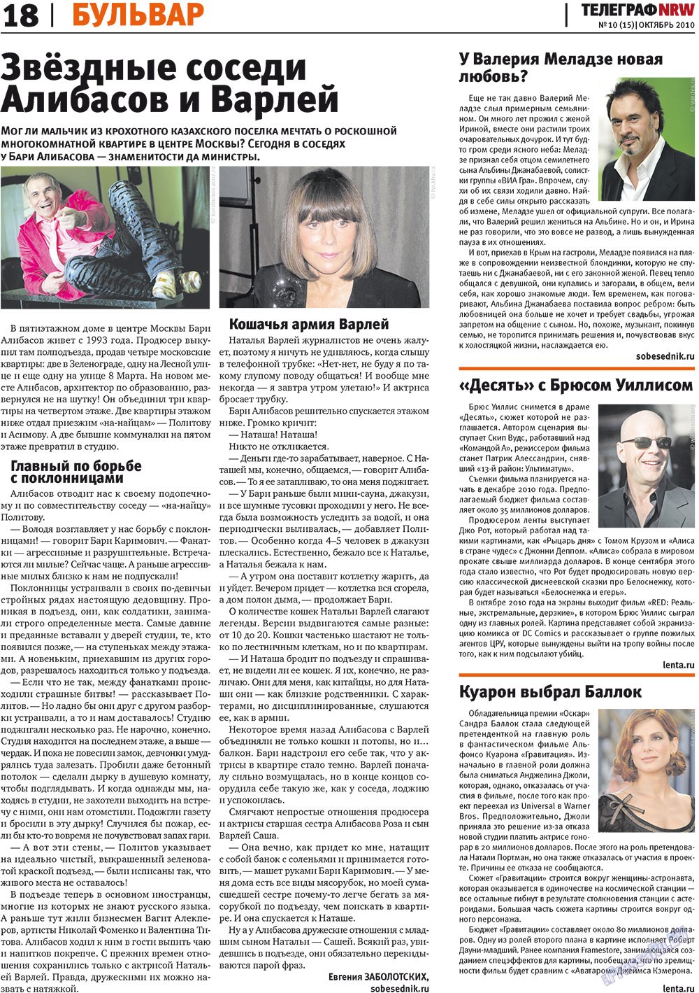 Telegraf NRW (Zeitung). 2010 Jahr, Ausgabe 10, Seite 18