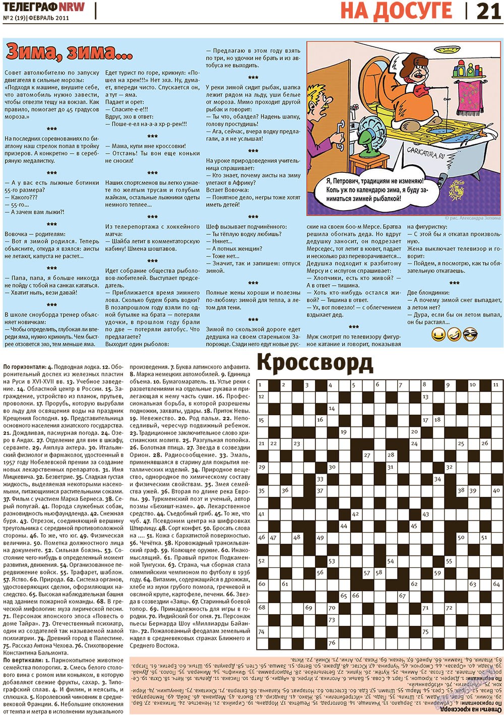 Telegraf NRW (Zeitung). 2011 Jahr, Ausgabe 2, Seite 21