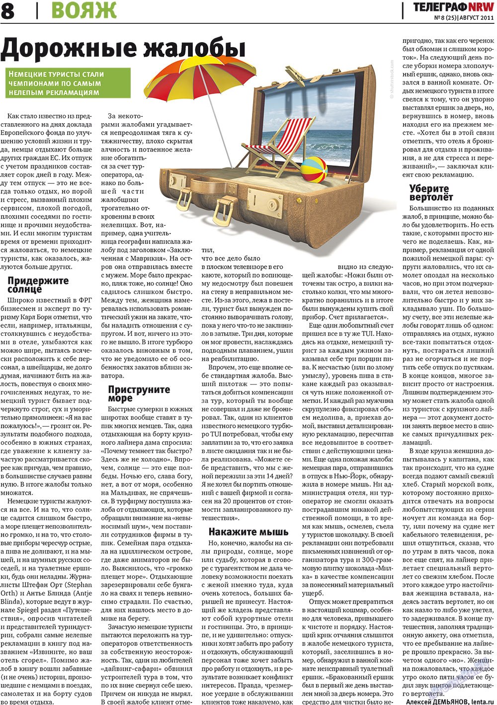 Телеграф NRW (газета). 2011 год, номер 8, стр. 8
