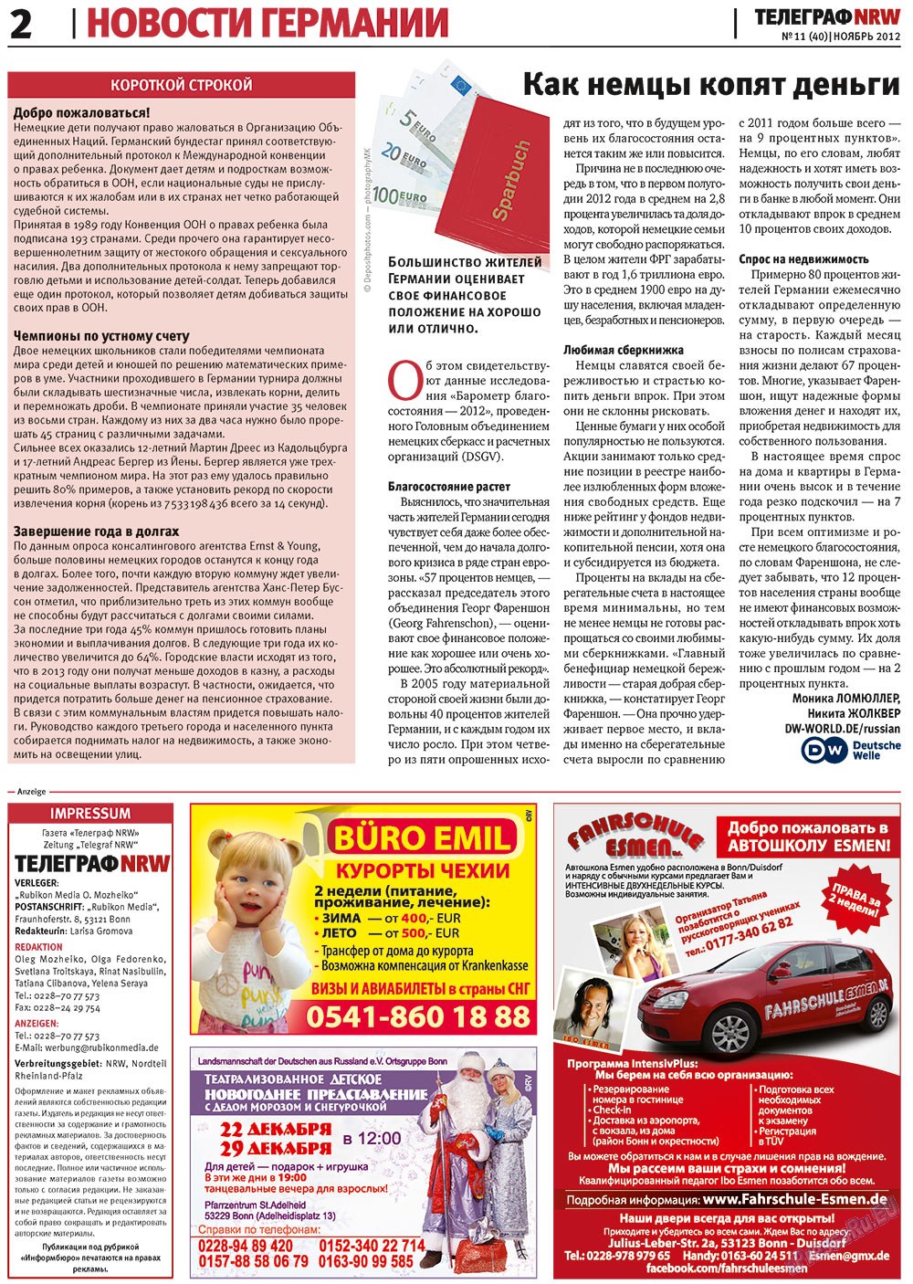 Telegraf NRW (Zeitung). 2012 Jahr, Ausgabe 11, Seite 2