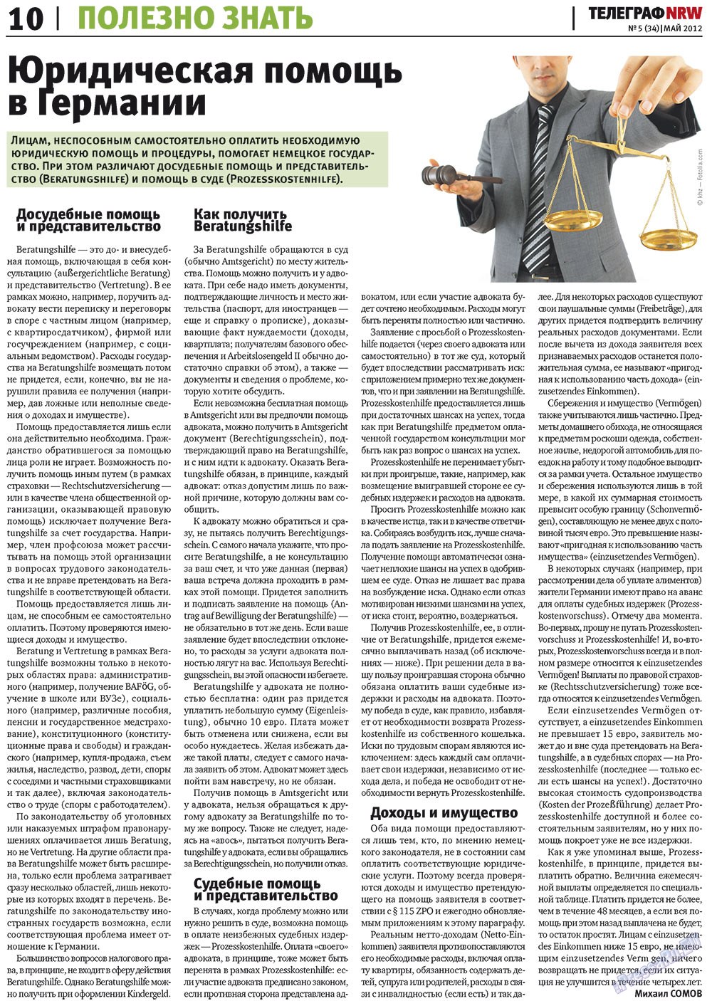 Telegraf NRW (Zeitung). 2012 Jahr, Ausgabe 5, Seite 10