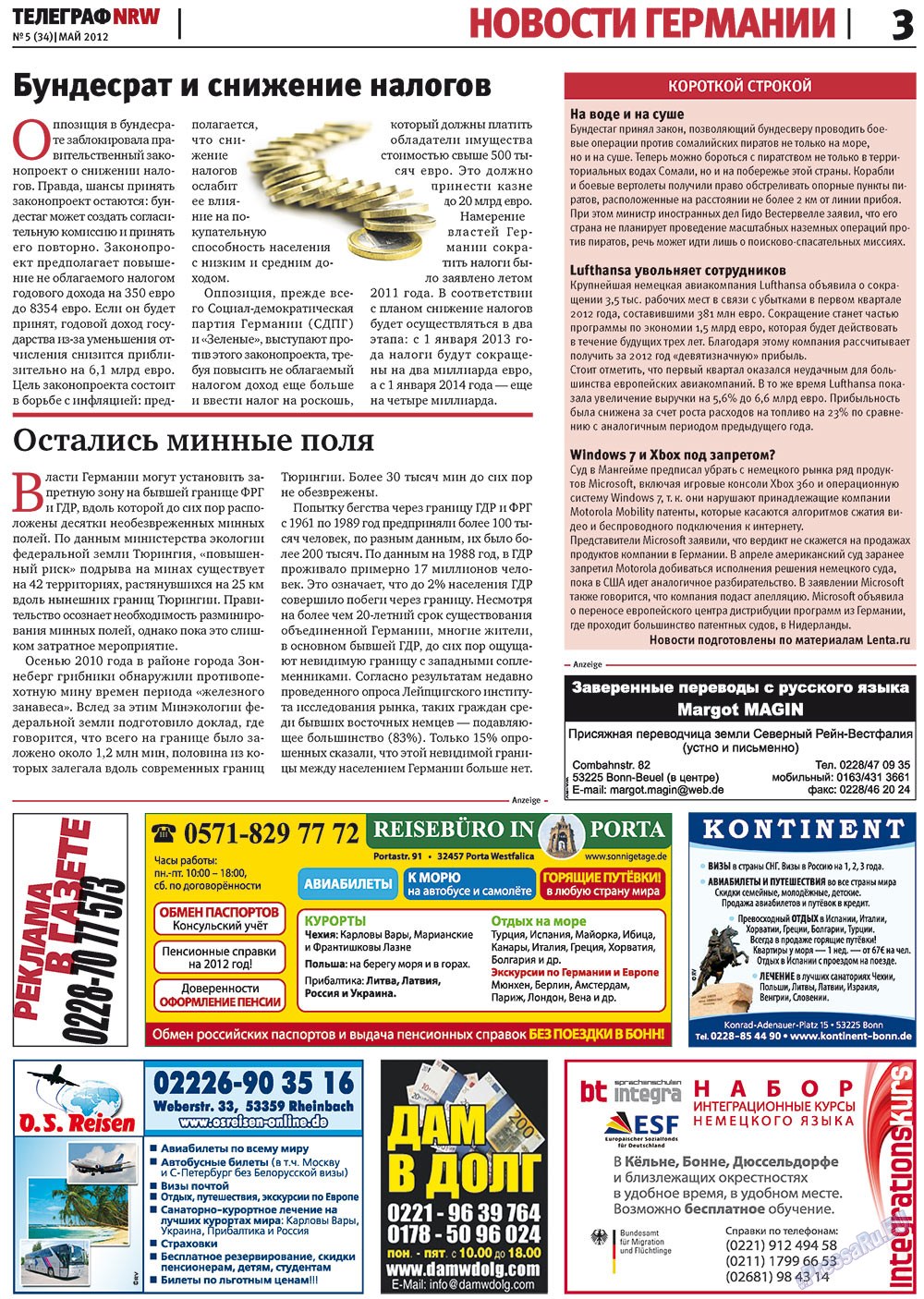 Telegraf NRW (Zeitung). 2012 Jahr, Ausgabe 5, Seite 3