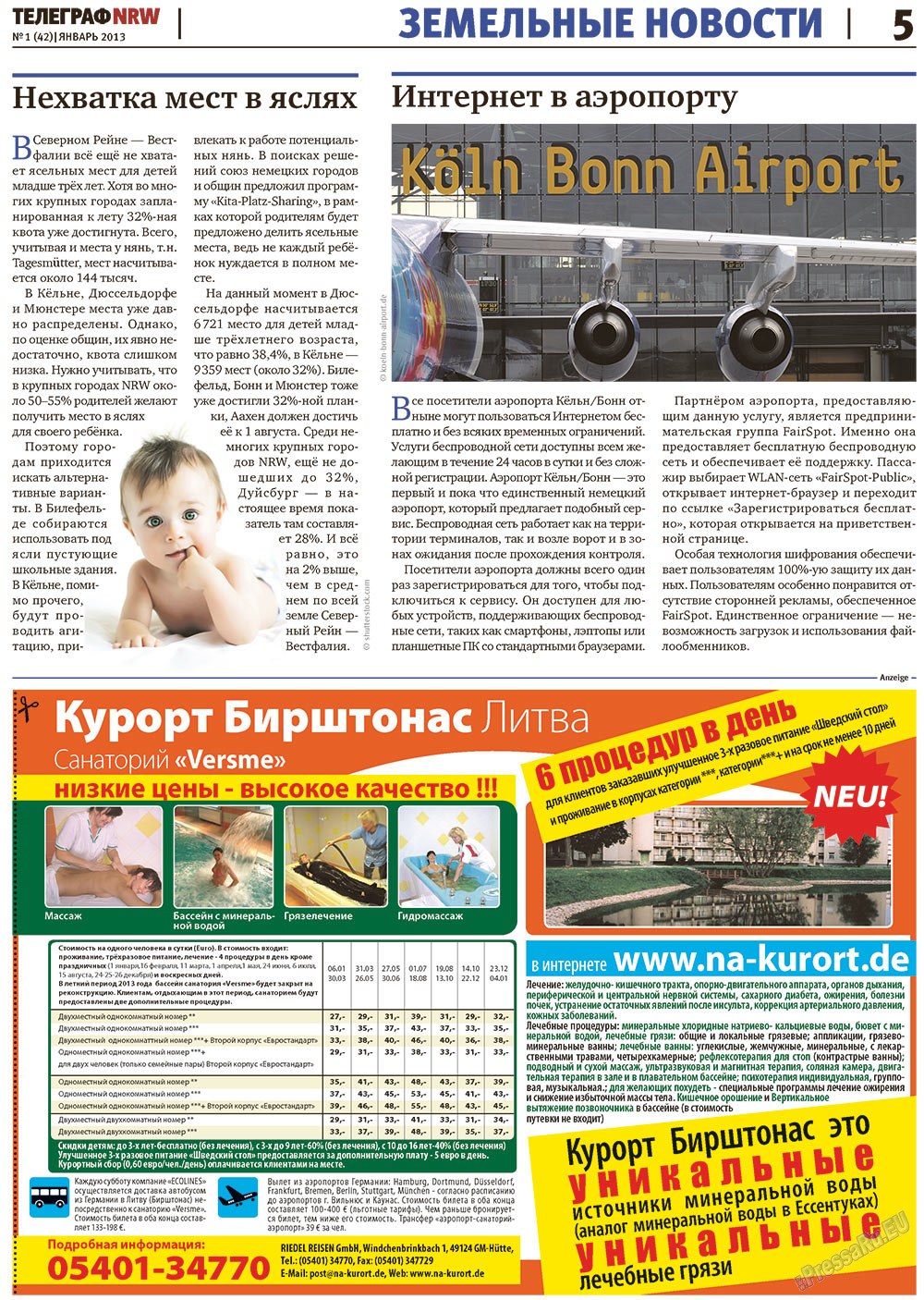Телеграф NRW, газета. 2013 №1 стр.5