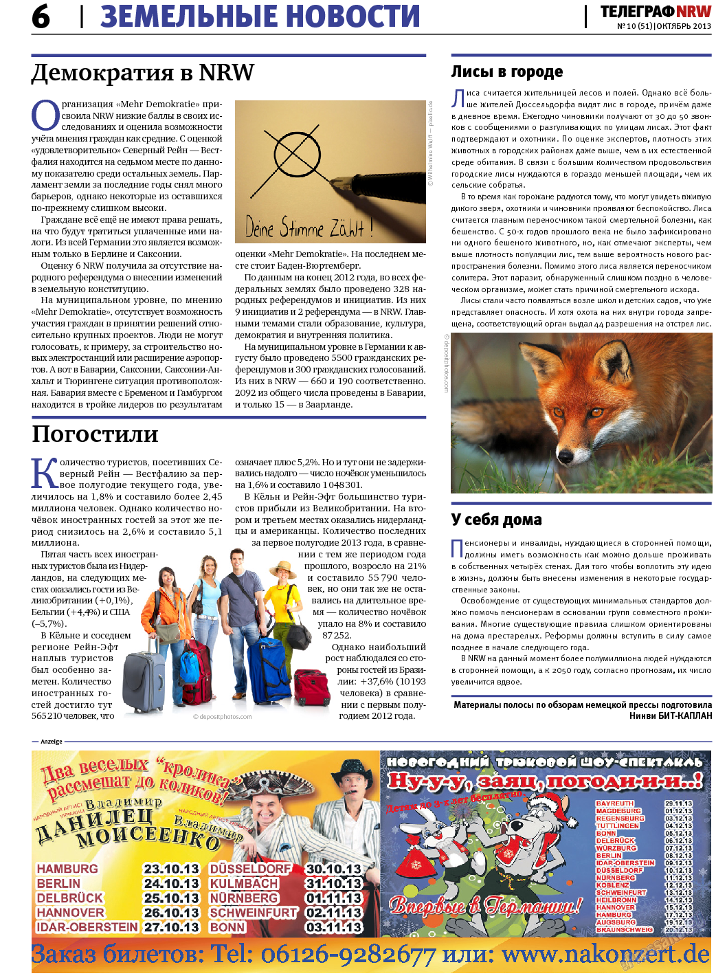 Телеграф NRW, газета. 2013 №10 стр.6