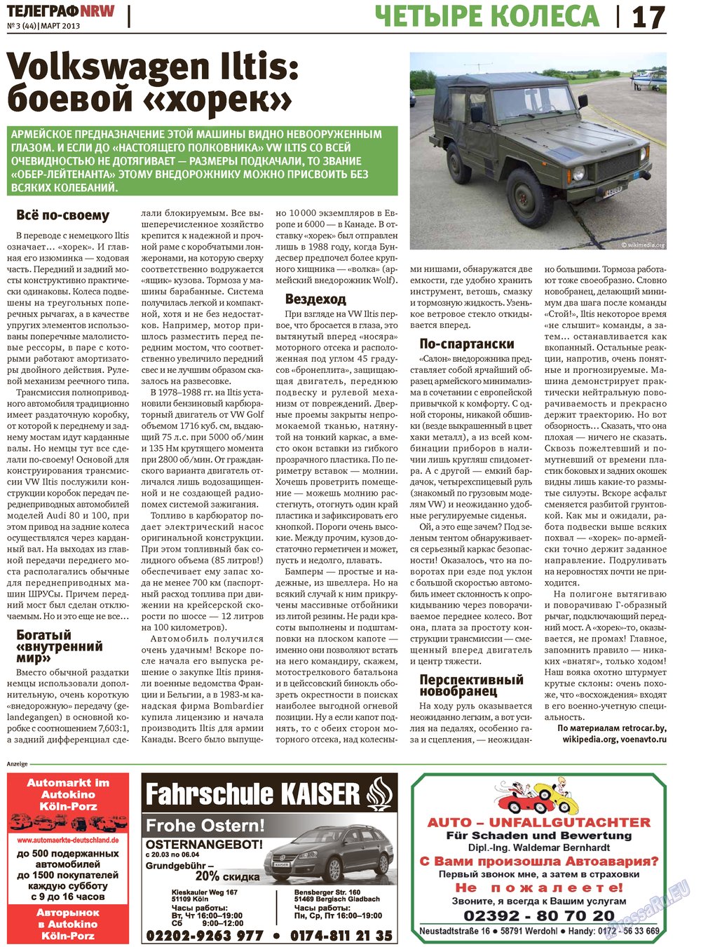 Telegraf NRW (Zeitung). 2013 Jahr, Ausgabe 3, Seite 17
