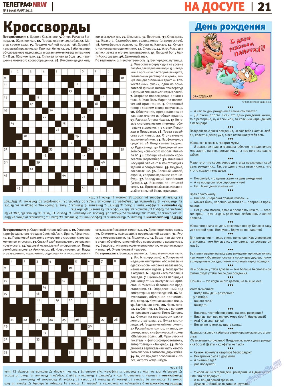 Telegraf NRW (Zeitung). 2013 Jahr, Ausgabe 3, Seite 21