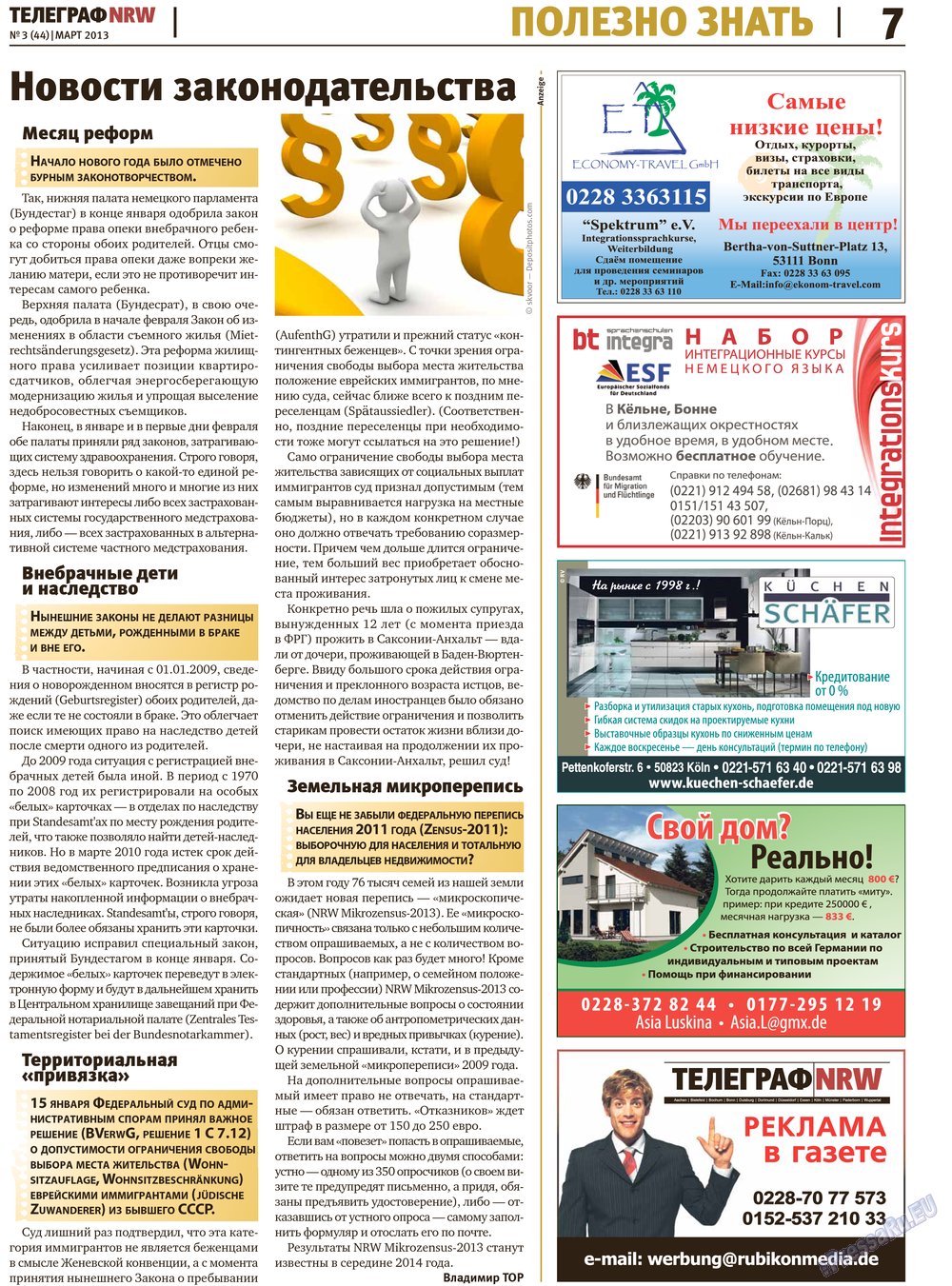Telegraf NRW (Zeitung). 2013 Jahr, Ausgabe 3, Seite 7