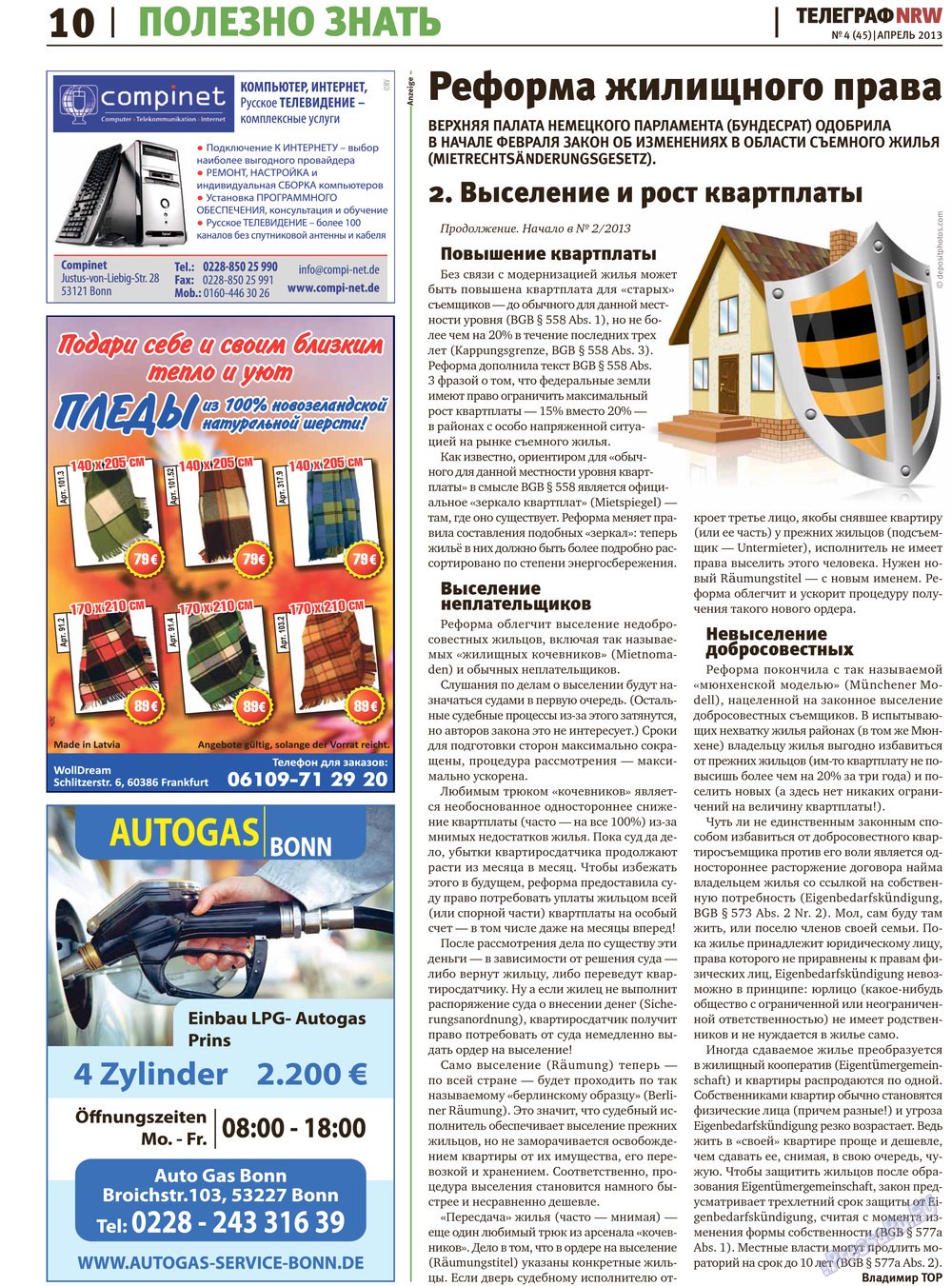 Telegraf NRW (Zeitung). 2013 Jahr, Ausgabe 4, Seite 10