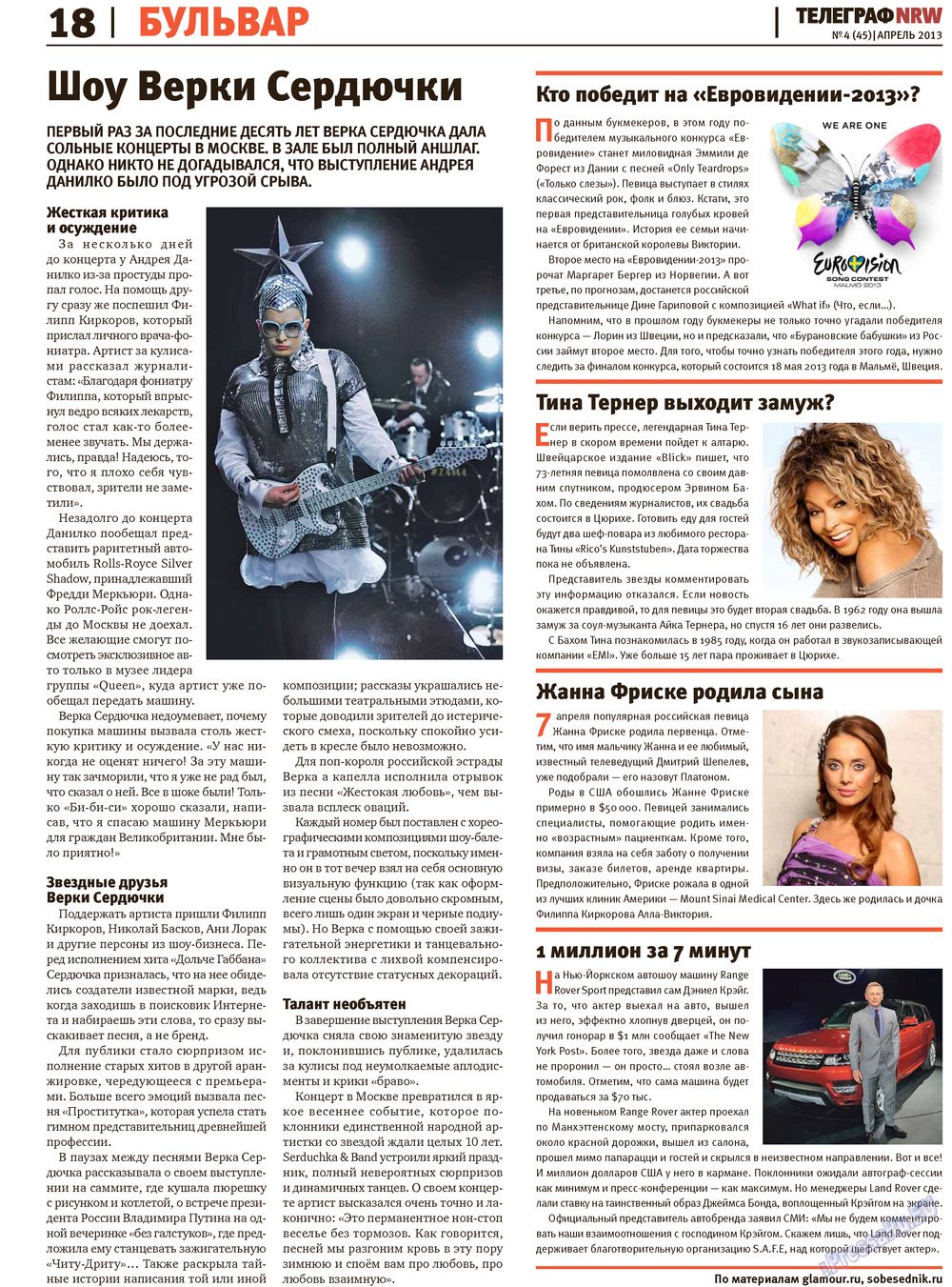 Telegraf NRW (Zeitung). 2013 Jahr, Ausgabe 4, Seite 18