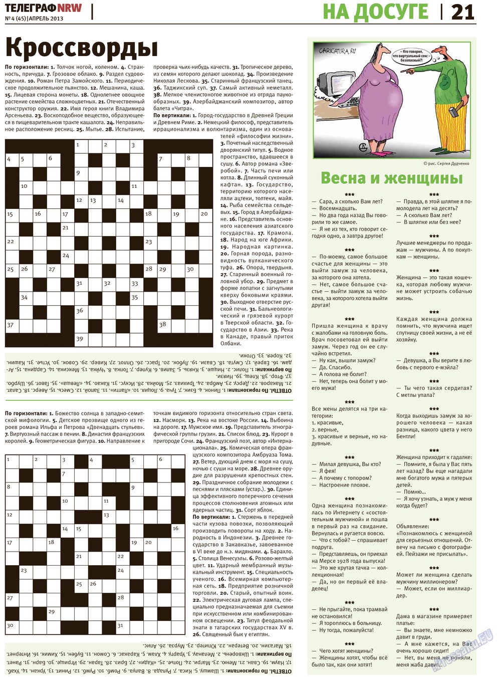 Telegraf NRW (Zeitung). 2013 Jahr, Ausgabe 4, Seite 21
