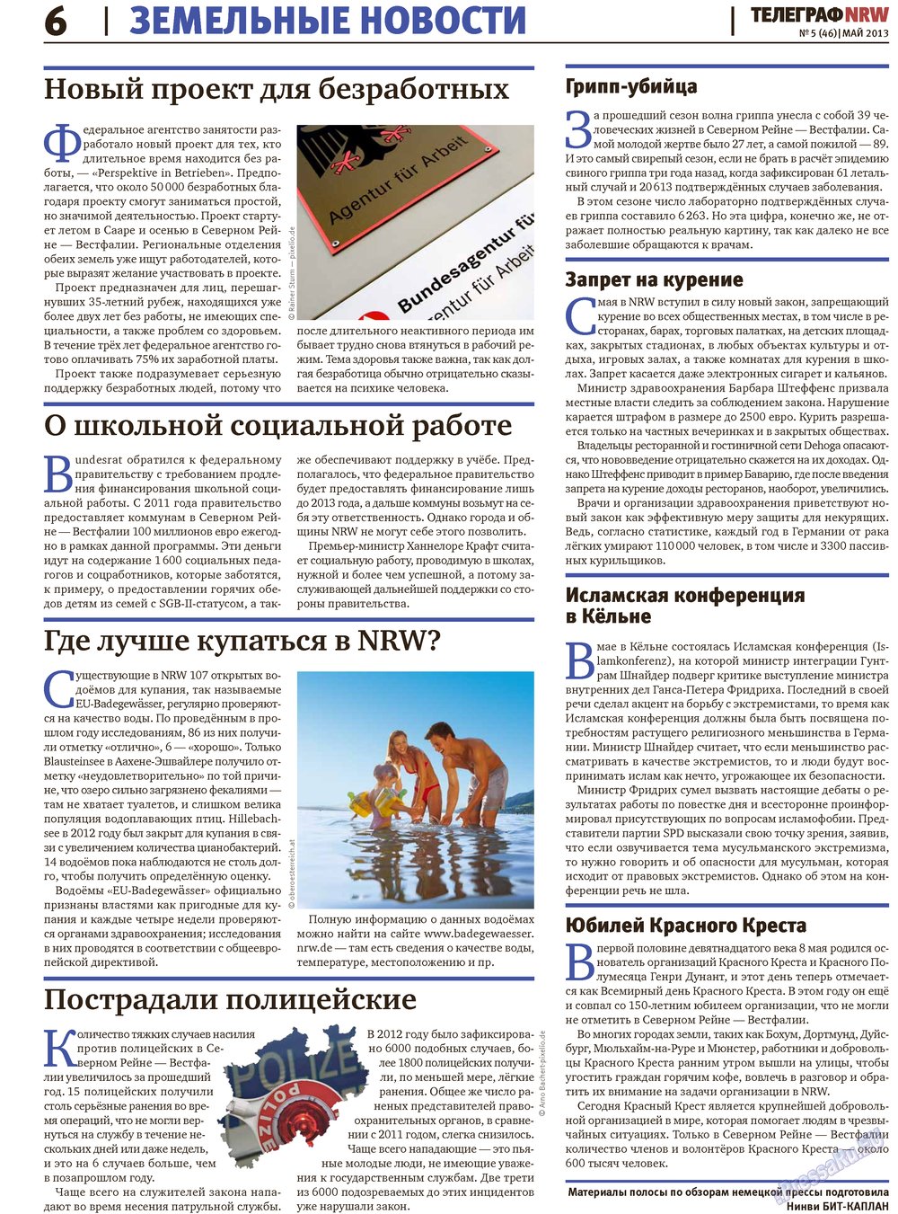 Телеграф NRW (газета). 2013 год, номер 5, стр. 6