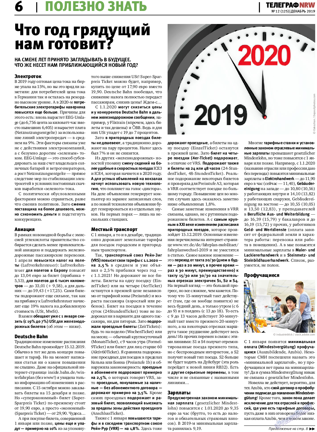 Телеграф NRW, газета. 2019 №12 стр.6