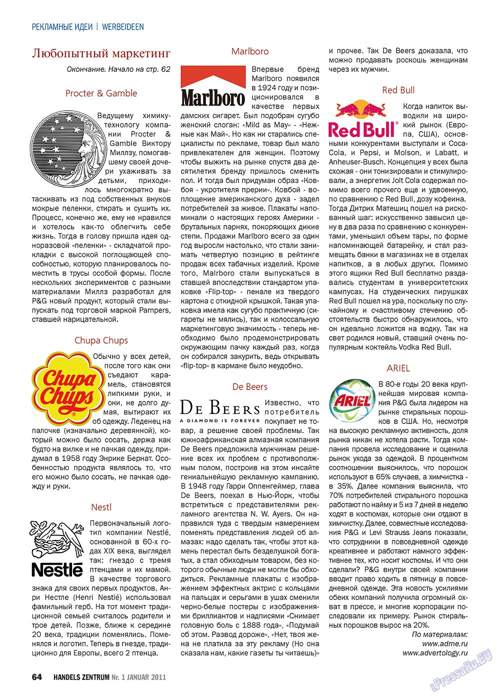 Handels Zentrum (Zeitschrift). 2011 Jahr, Ausgabe 1, Seite 64