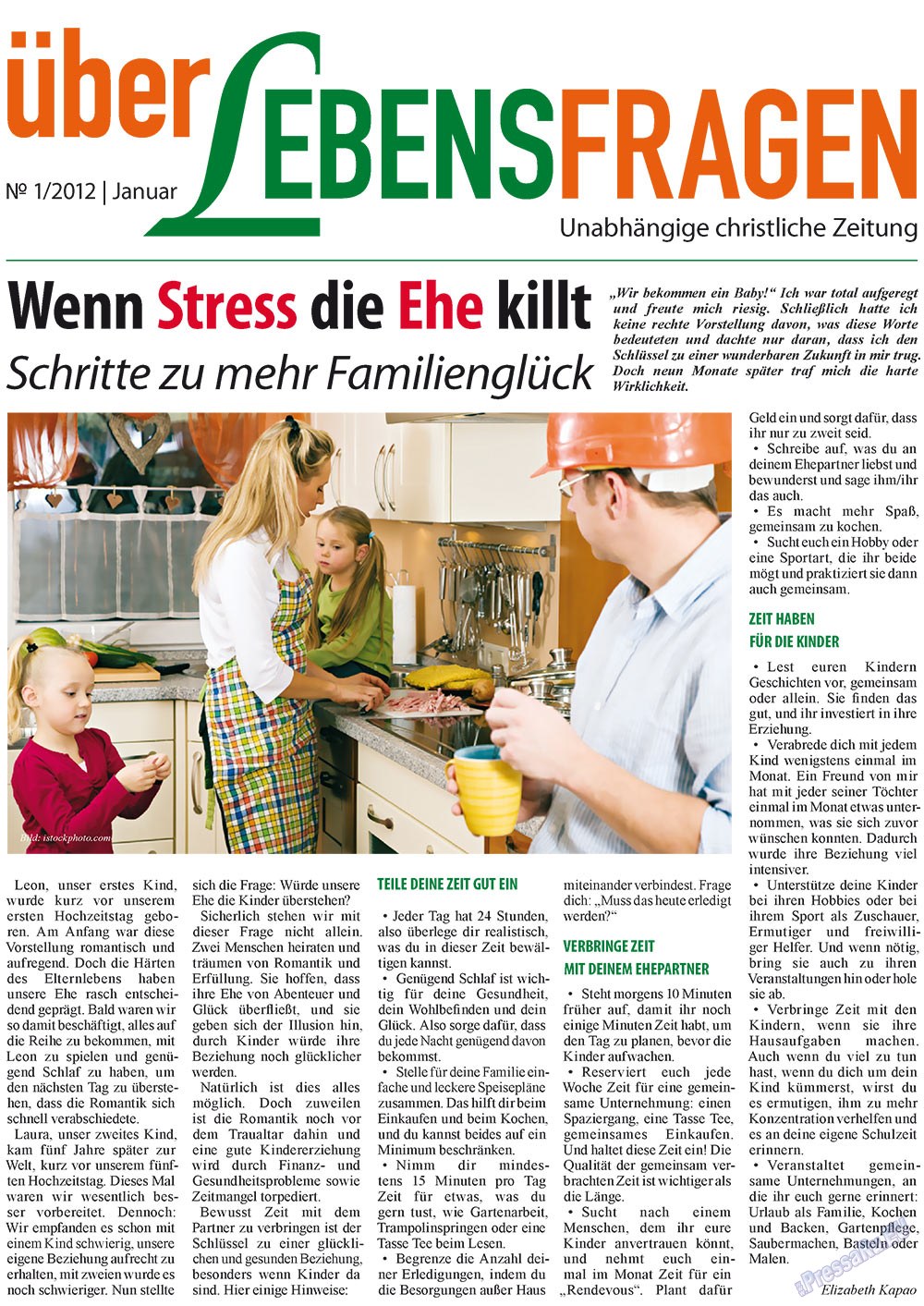 Ewiger Schatz (Zeitung). 2012 Jahr, Ausgabe 1, Seite 22
