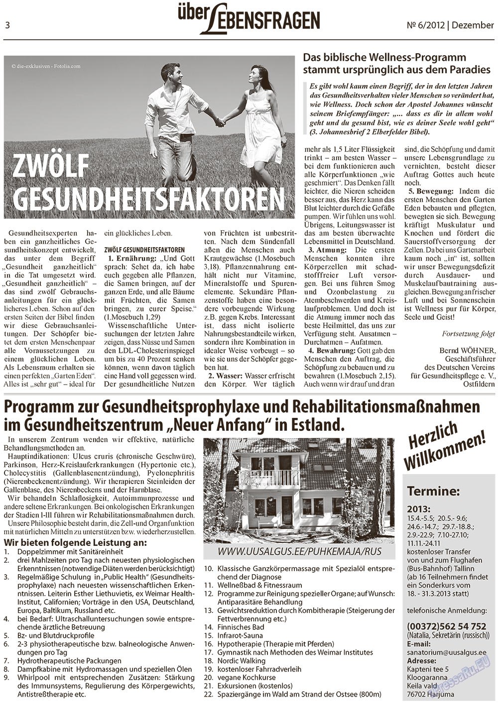Ewiger Schatz (Zeitung). 2012 Jahr, Ausgabe 6, Seite 22
