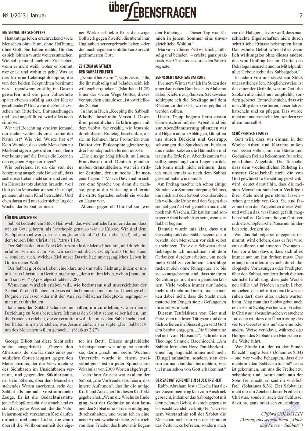 Ewiger Schatz (Zeitung). 2013 Jahr, Ausgabe 1, Seite 22