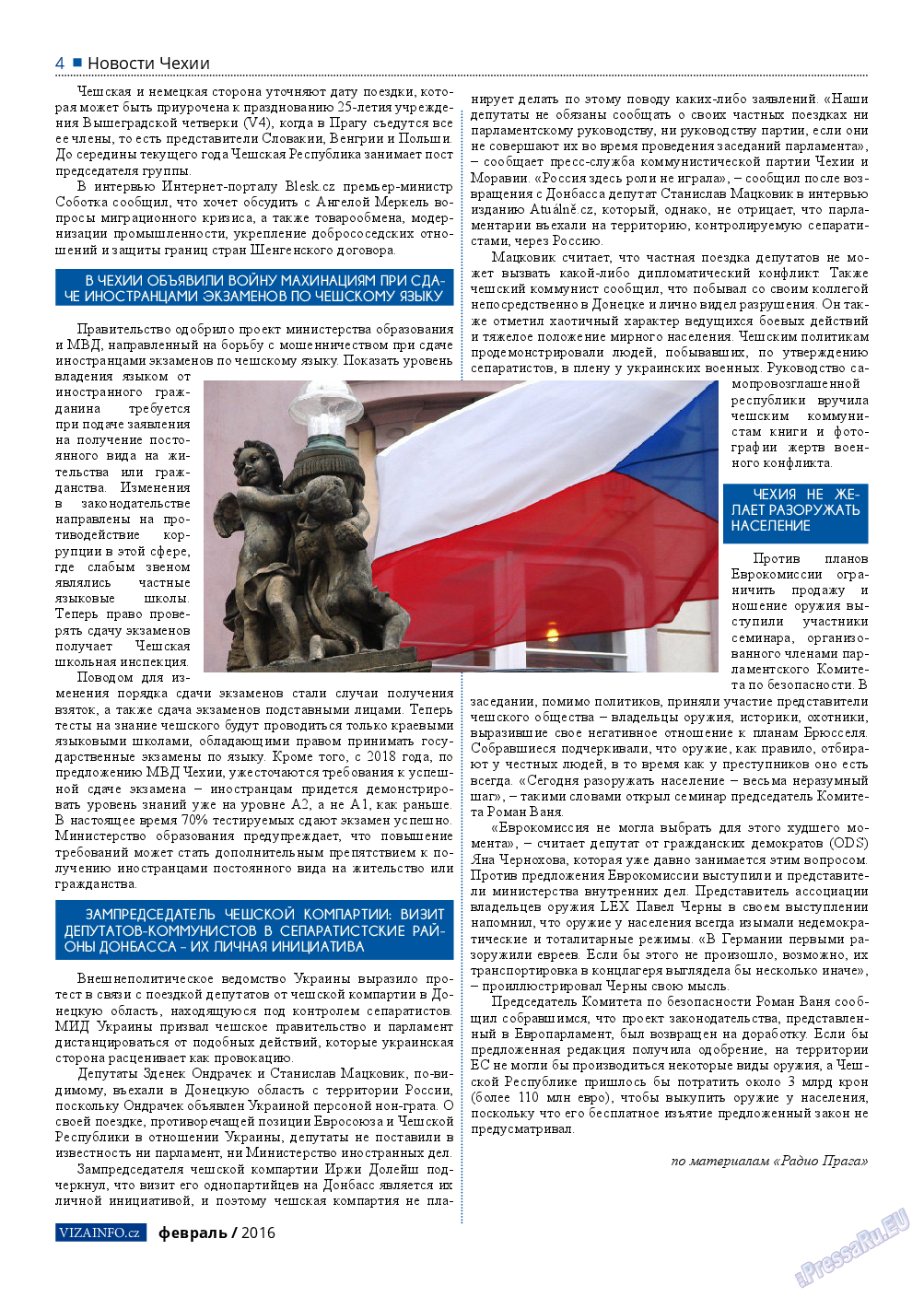 Vizainfo.cz (газета). 2016 год, номер 77, стр. 4