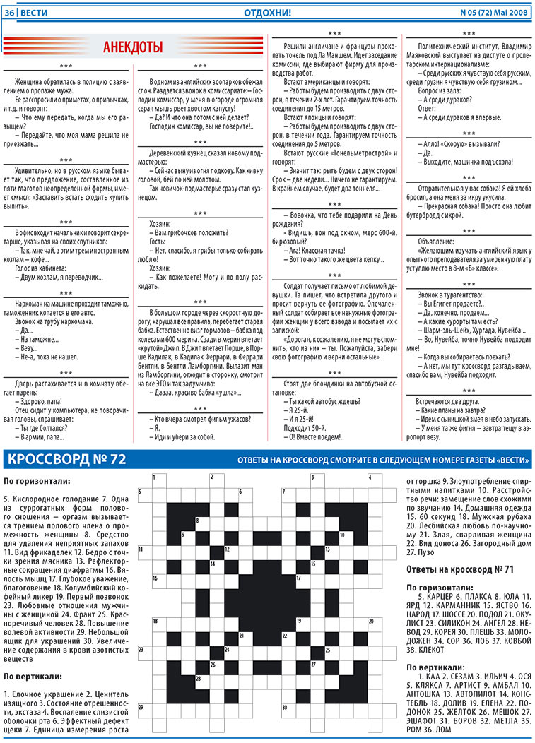 Вести, газета. 2008 №5 стр.36